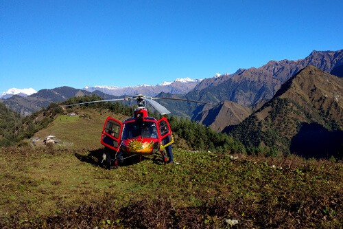 Helicopter place in Rukum