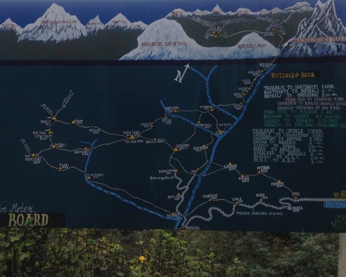 Annapurna Base Camp Trek Route Map